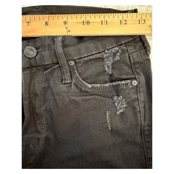 MOTHER DENIM Looker Ankle Fray Women's Black Distressed Jeans Sz 25 - Picture 9 of 9